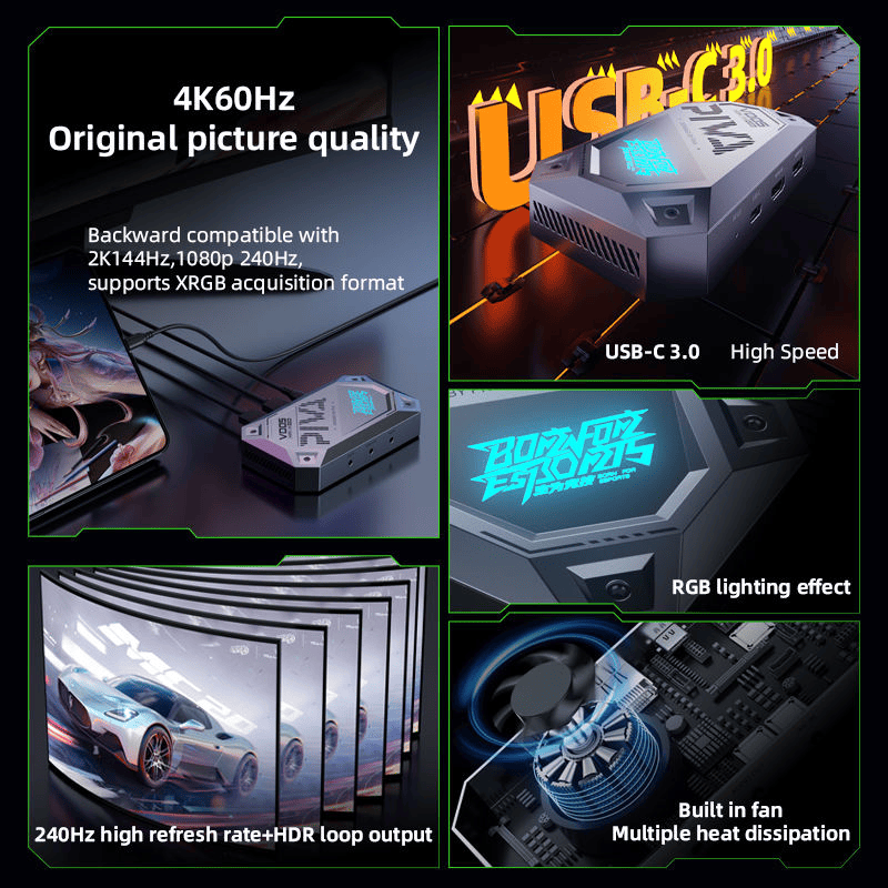 الجاتو للبثوث 6 في 1 وصله بث مباشر للاعبين 4K 60HZ الجاتو للبثوث 6 في 1 وصله بث مباشر للاعبين 4K 60HZ