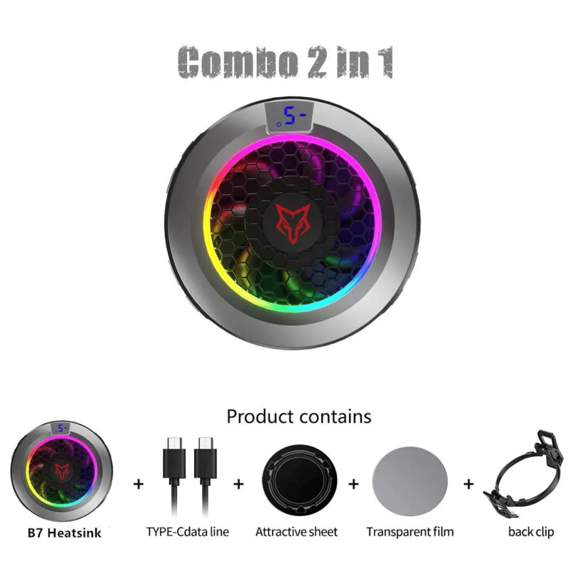 مروحه تبريد مائي للهواتف اضائه RGB بثلاث سرعات 20 واط مروحه تبريد مائي للهواتف اضائه RGB بثلاث سرعات 20 واط